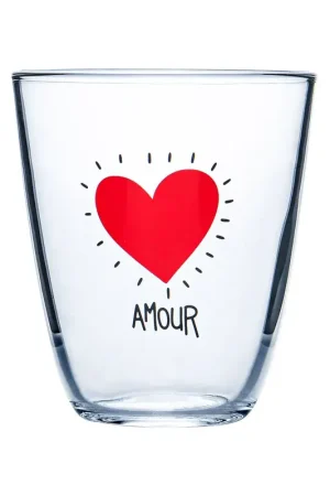 Verre 'Amour' rouge Affaire À Saisir